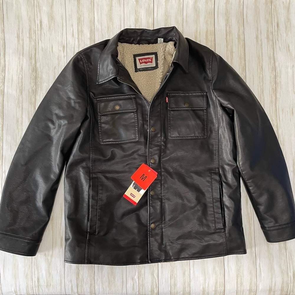 Levi’s Men Faux Leather Jacket Medium